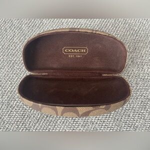 Coach Brown and Tan Glasses Case